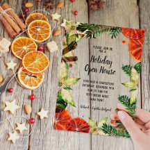 Poinsettia und Orangen Weihnachten