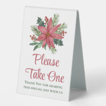 Poinsettia Weihnachten - Rote Flora-Gastgeschenke 