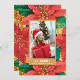 Poinsettia Weihnachtsgebäck Foto Feiertagskarte