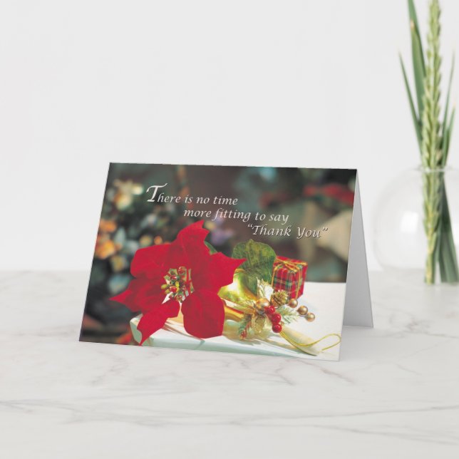 Poinsettia Weihnachtsgeschäft Danke (Vorderseite)