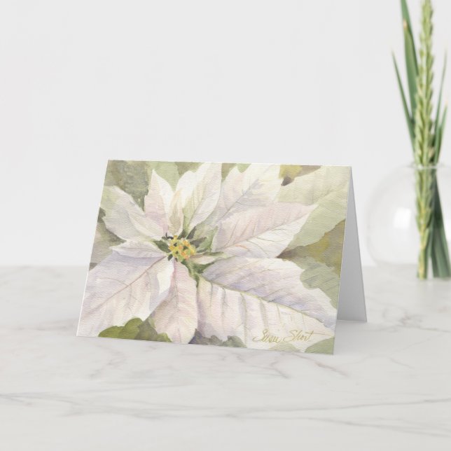 Poinsettia Weihnachtskarte 09poinsettia1-3 Feiertagskarte (Vorderseite)