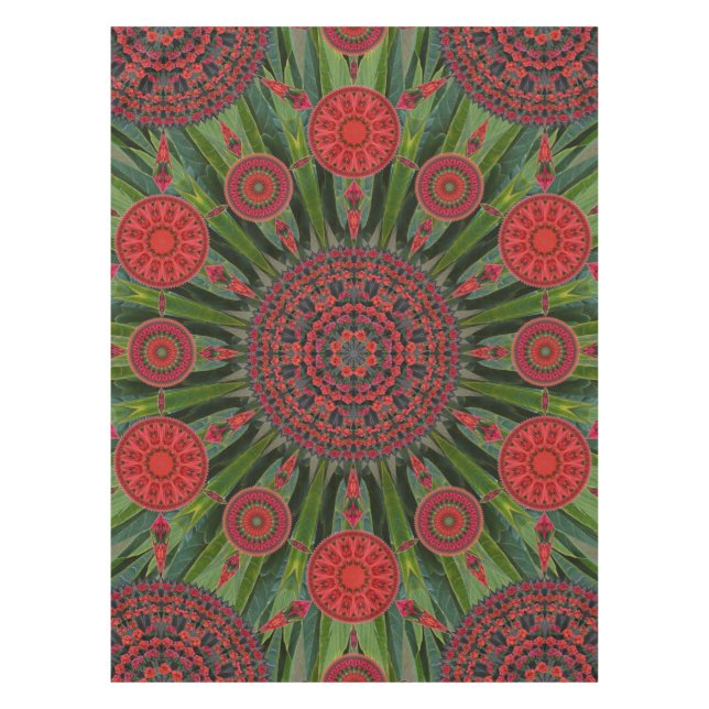 Poinsettia-Weihnachtstischdecke Tischdecke (Vorderseite)