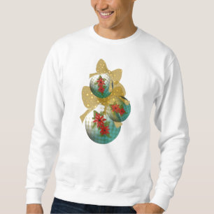 Poinsettia-Weihnachtsverzierungs-Schweiss-Shirt Sweatshirt