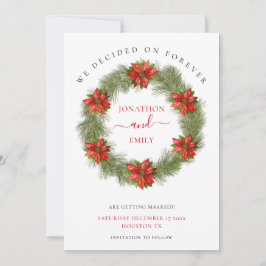 Poinsettia WeihnachtsWedding Save the Date