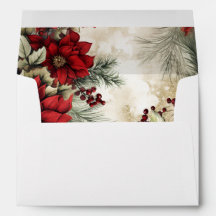 Poinsettia Weihnachtszeit-Rücksendeadresse