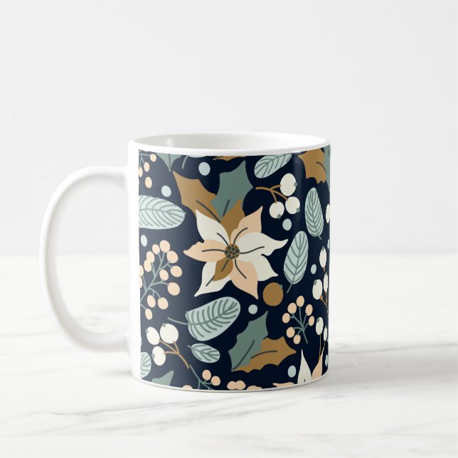 Poinsettia Winterurlaub Kaffeetasse (Links)