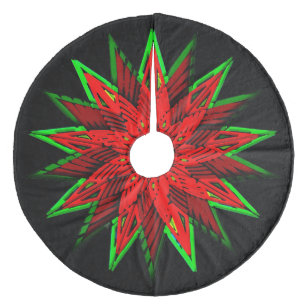 Poinsettia WOW Fleece Weihnachtsbaumdecke
