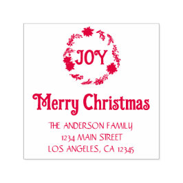 Poinsettia Wreath Frohe Weihnachtsfeier Rücksendea Permastempel