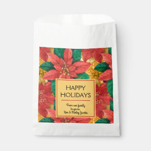 Poinsettias Christmas Floral Geschenktütchen