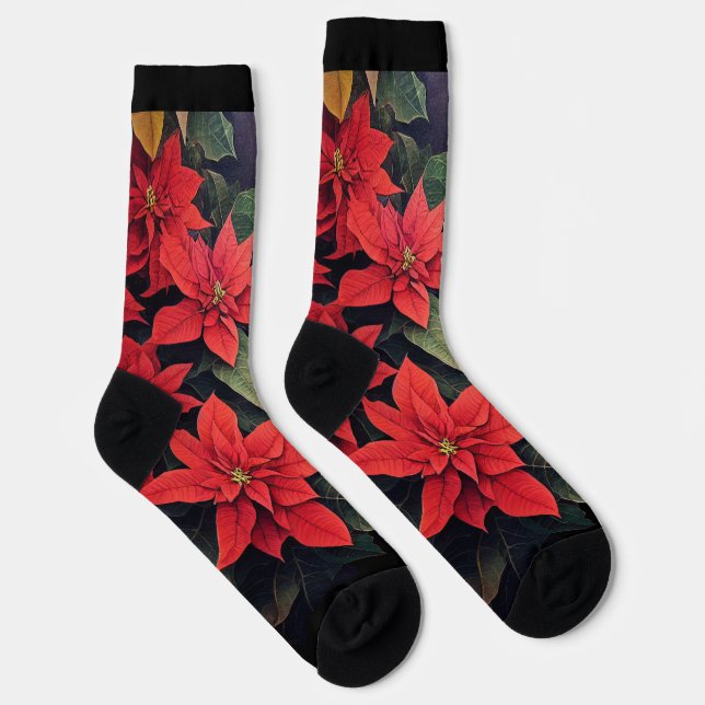 Poinsettias Crew Socks Socken (Rechts)
