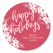 Poinsettias - Happy Holidays - Geschenk