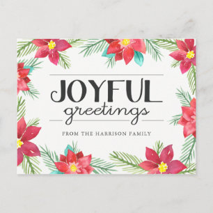 Poinsettias Highlights Postkarte