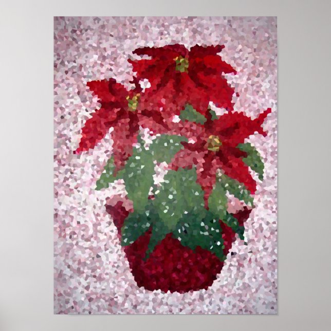 Poinsettias kristallisiert poster (Vorne)