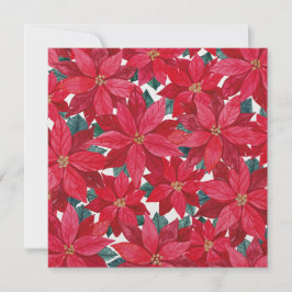 Poinsettias Winter Shelter Feiertagskarte