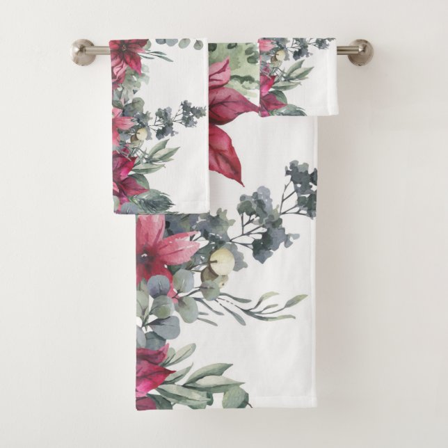 Poinsettien Badhandtuch Set (Insitu)