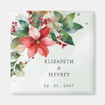 Poinsettien-Blumen-Winter-Weihnachts-Kranz-Hochzei