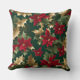 Poinsettien in Hülle und Fülle Kissen
