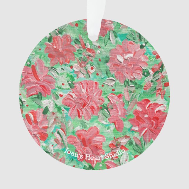 Poinsettien-Schmuck Ornament (Vorderseite)