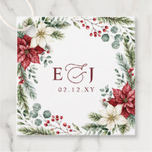 Poinsettien Zapfen Botanische Weihnachts Hochzeit