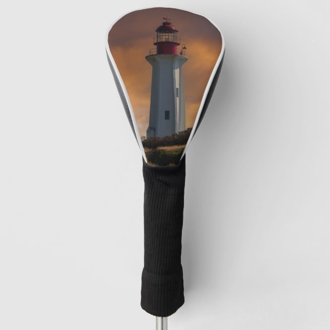 Point Atkinson Lighthouse bei Sonnenuntergang Golf Headcover (Vorderseite)