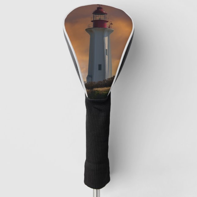 Point Atkinson Lighthouse bei Sonnenuntergang Golf Headcover (Vorderseite)