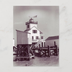 Point Au Fer Reef Lighthouse 2 Postkarte