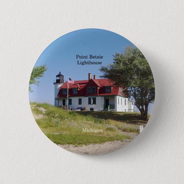 Point Betsie Leuchtturm-Taste Button (Vorderseite)