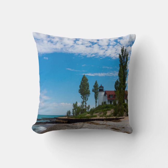 Point Betsie Light Kissen (Vorderseite)