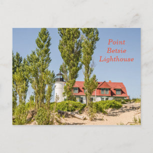 Point Betsie Lighthouse am Lake Michigan Postkarte