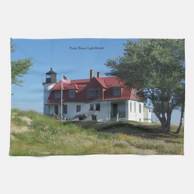 Point Betsie Lighthouse Küchentücher (Horizontal)