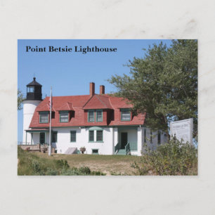 Point Betsie Lighthouse Lake Michigan Postcard Postkarte