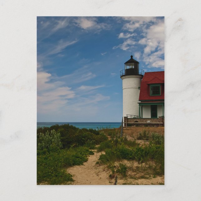 Point Betsie Lighthouse Postkarte (Vorderseite)