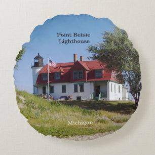 Point Betsie Lighthouse Rundkissen Rundes Kissen