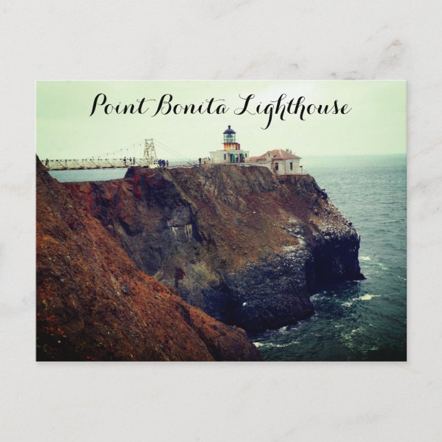 Point Bonita Lighthouse #1-3 Postkarte (Vorderseite)