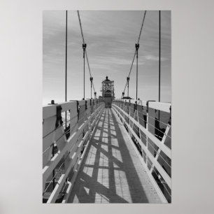 Point Bonita Lighthouse, San Fransisco, B&W Poster