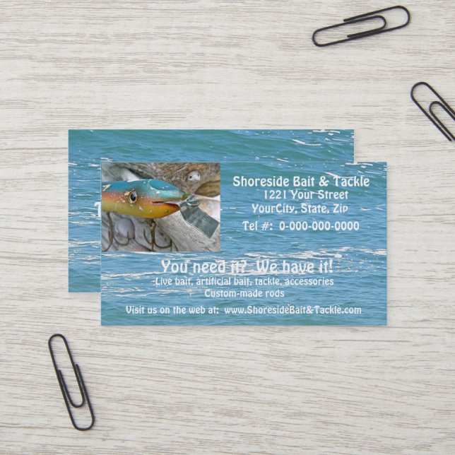 Point Jude Cape Codder Angelköder Geschäftskarte Visitenkarte (Vorderseite/Rückseite Beispiel)