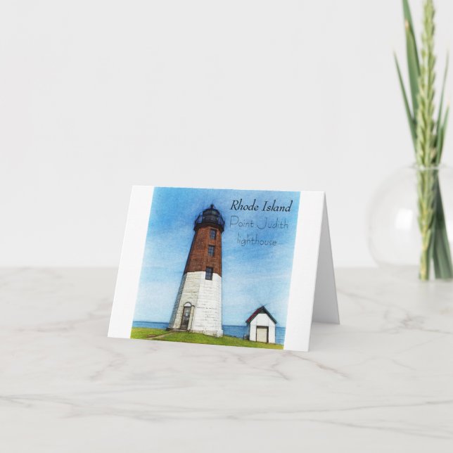 Point Judith Leuchtturm Rhode Island Karte (Vorderseite)