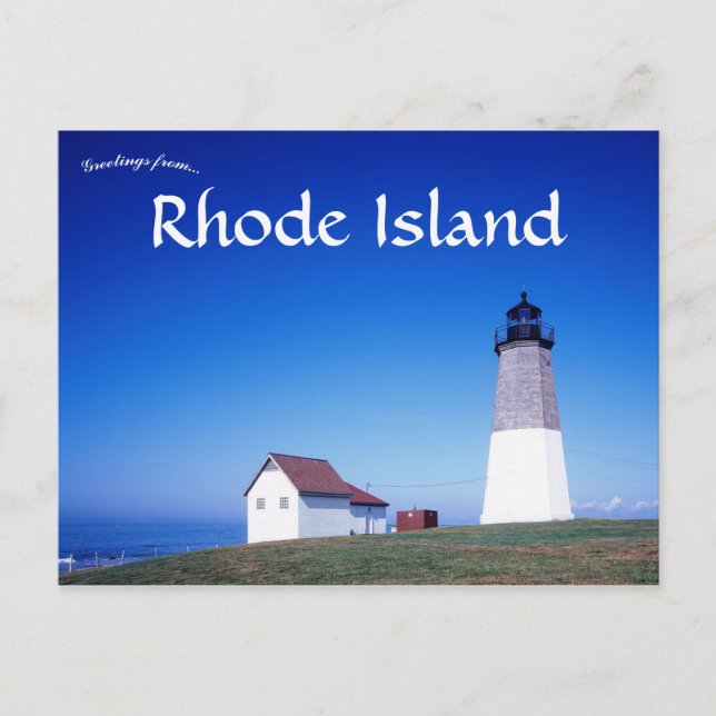Point Judith Light Rhode Island USA Postkarte (Vorderseite)
