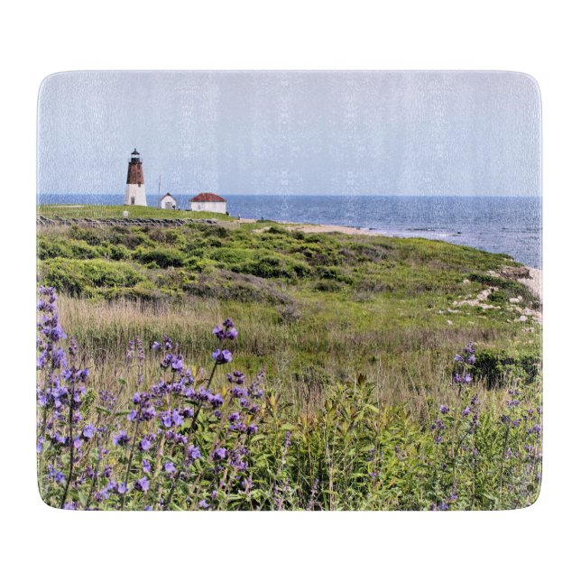 Point Judith Lighthouse Rhode Island Cutting Board Schneidebrett (Vorderseite)