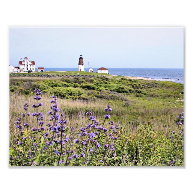Point Judith Lighthouse, Rhode Island Foto Print (Vorne)