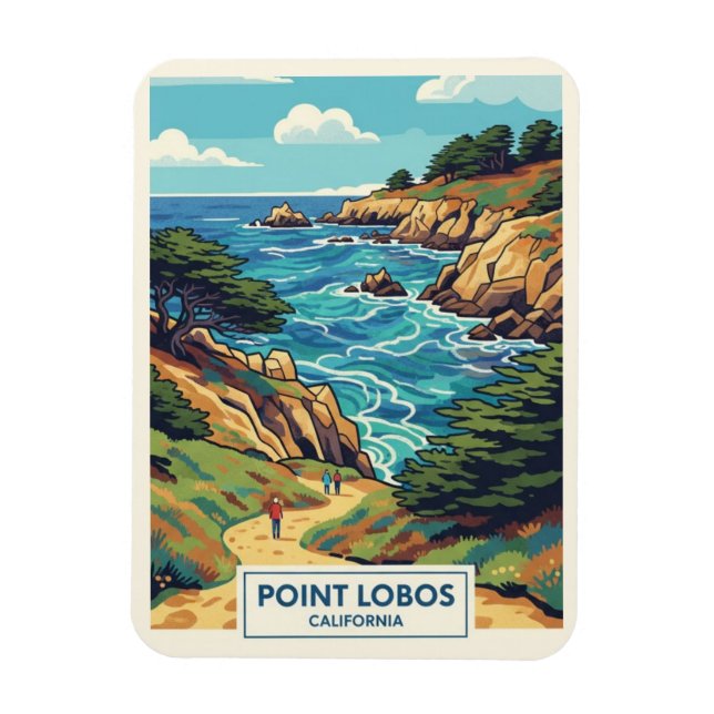 Point Lobos California Reise Magnet (Vertikal)