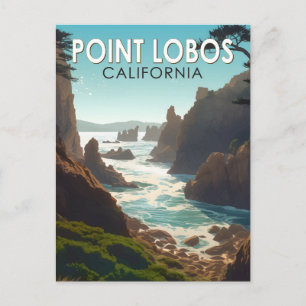 Point Lobos California Vintage Postkarte
