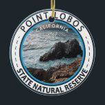Point Lobos Staat Natural Reserve California Abzei Keramik Ornament<br><div class="desc">Point Lobos fotorealistisches Design. Das Meer in der Nähe von Point Lobos gilt als einer der besten Tauchspots auf der Halbinsel Monterey und entlang der kalifornischen Küste.</div>