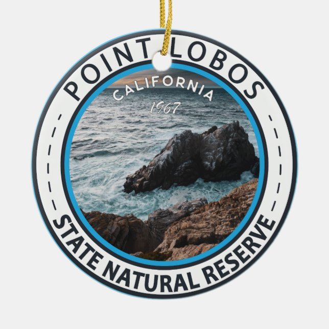 Point Lobos Staat Natural Reserve California Abzei Keramik Ornament (Vorne)