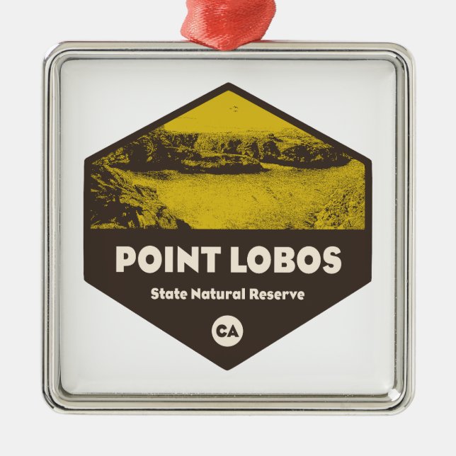 Point Lobos State Natural Reserve California Ornament Aus Metall (Vorne)