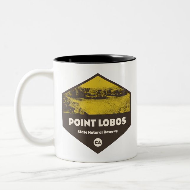 Point Lobos State Natural Reserve California Zweifarbige Tasse (Links)
