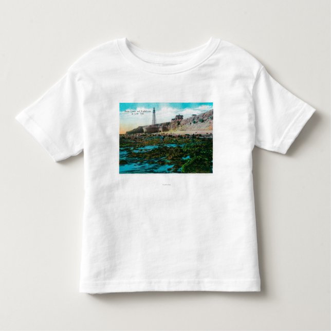 Point Loma und Leuchtturm bei Ebbe Kleinkind T-shirt (Vorderseite)