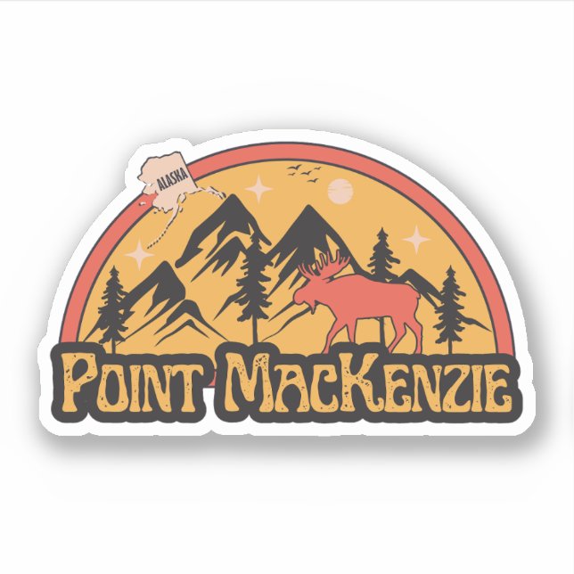 Point MacKenzie, Alaska-Sticker Aufkleber (Vorderseite)