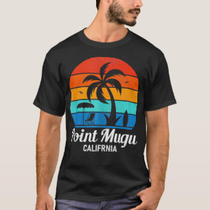 Point Mugu Beach Kalifornien Palme Vintage Sonnenu T-Shirt