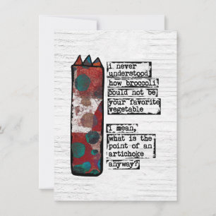 Point of a Artichoke Grußkarten Funny Veggie Karte
